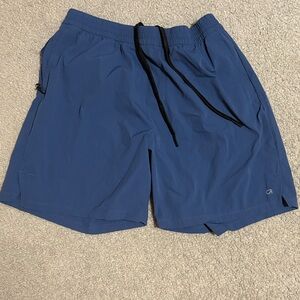 Gap L Blue Athletic Shorts with Black Drawstring
